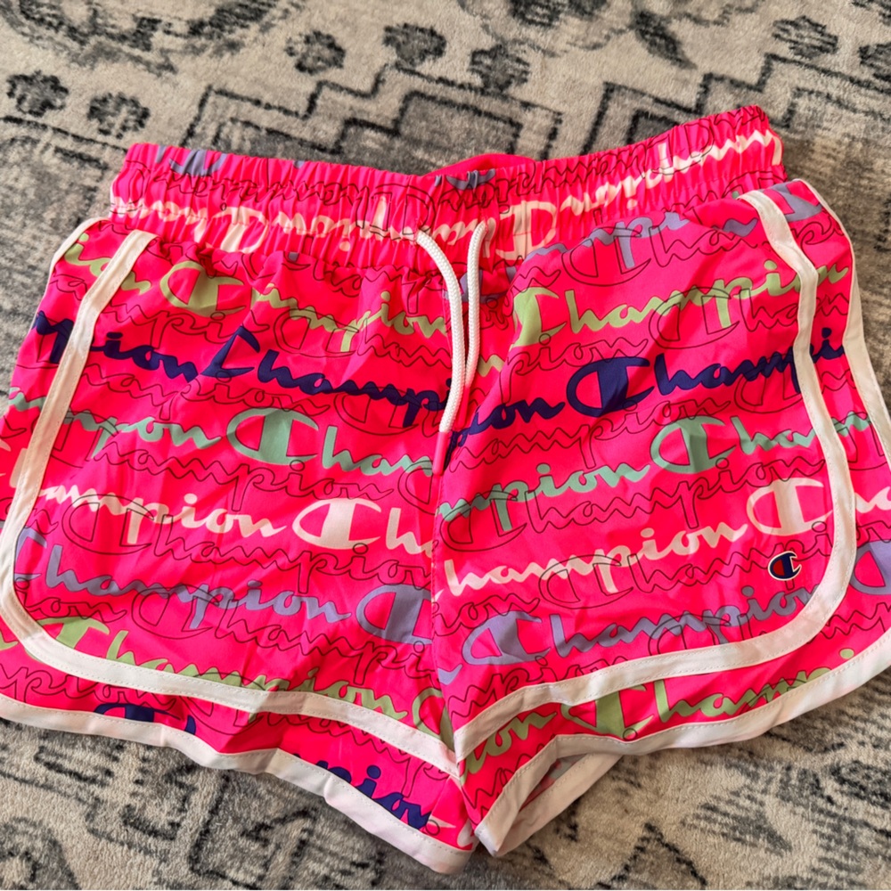 Pink Champion brand girls athletic shorts